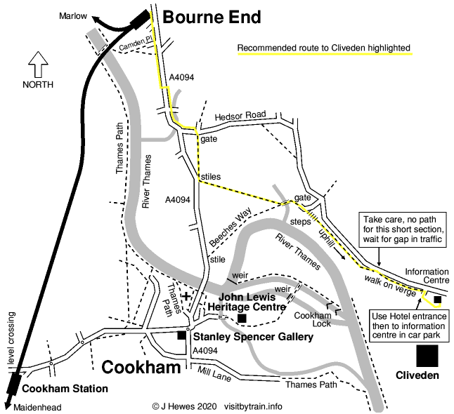 Cookham and Bourne End map