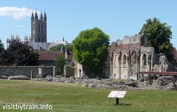 Photograph of Canterbury, St Augustine's Abbey with Cathedral in background