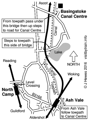 Ash Vale and North Camp map