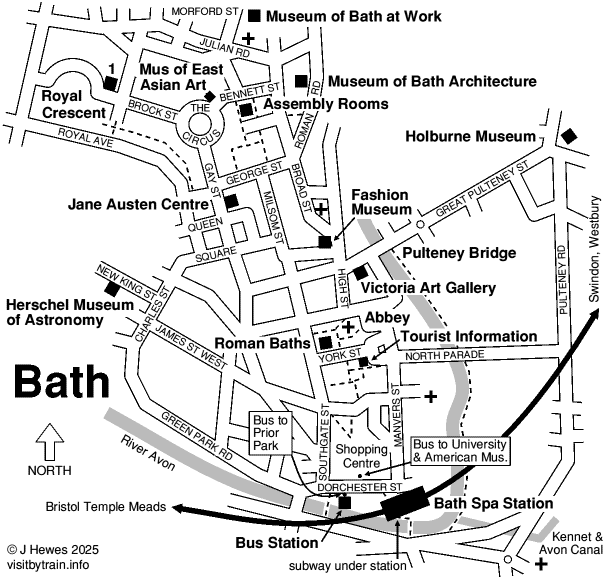 Bath attractions map