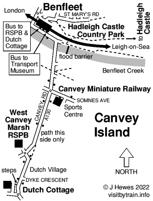 Benfleet and Canvey Island map