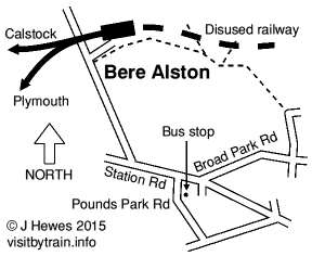 Bere Alston map