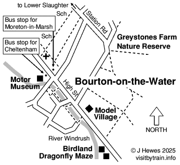 Bourton-on-the-Water map
