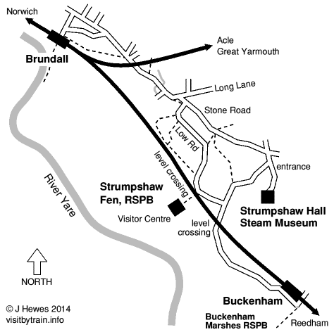 Brundall and Buckenham map