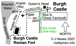 Burgh Castle map