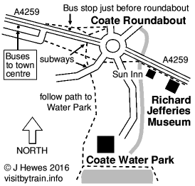 Coate Water Park map