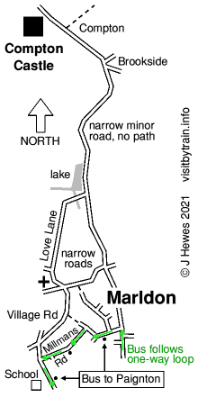 Marldon and Compton Castle map