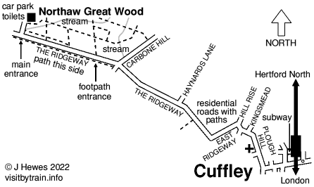 Cuffley map