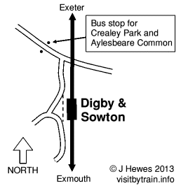 Digby & Sowton map