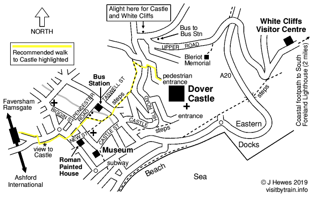 Dover attractions map