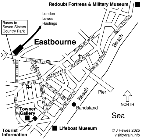 Eastbourne attractions map