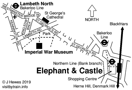 Elephant and Castle map
