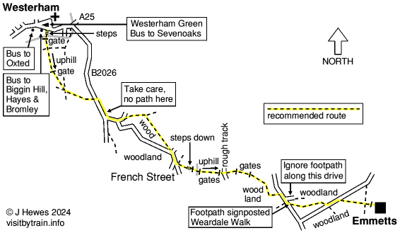 Westerham and Emmetts map