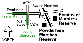 Exminster map