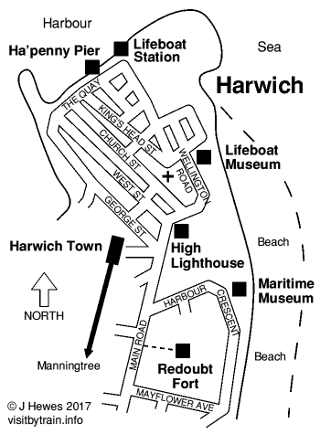 Harwich Town map