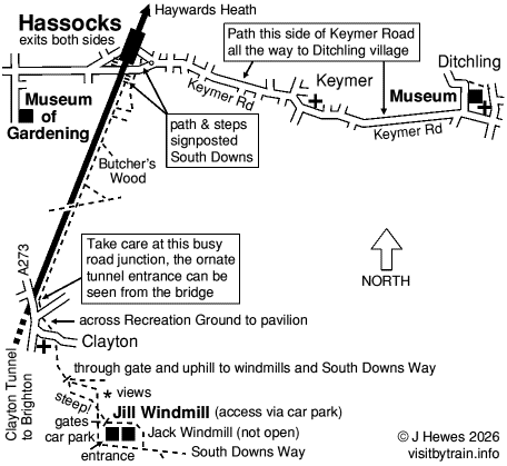 Hassocks, Ditchling and Clayton map