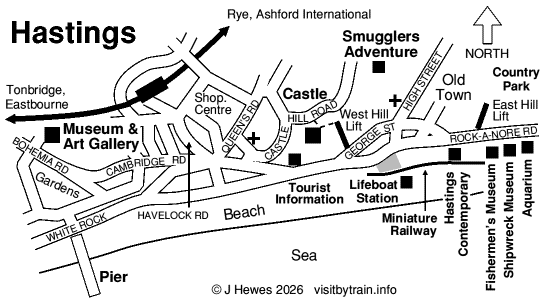 Hastings attractions map