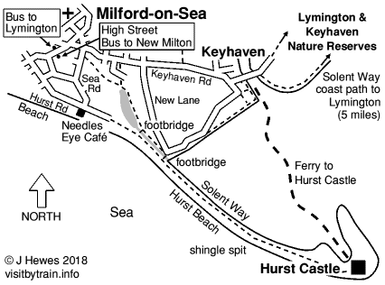 Hurst Castle map