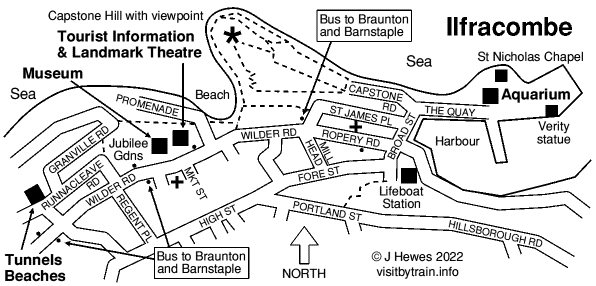 Ilfracombe map