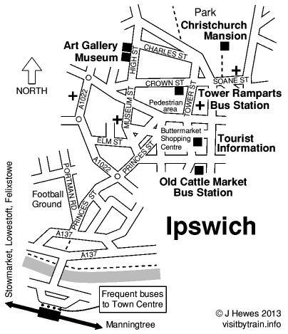 Ipswich map