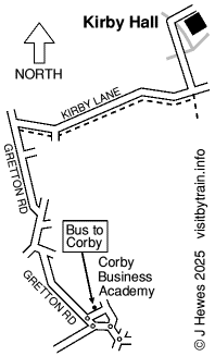 Kirby Hall map