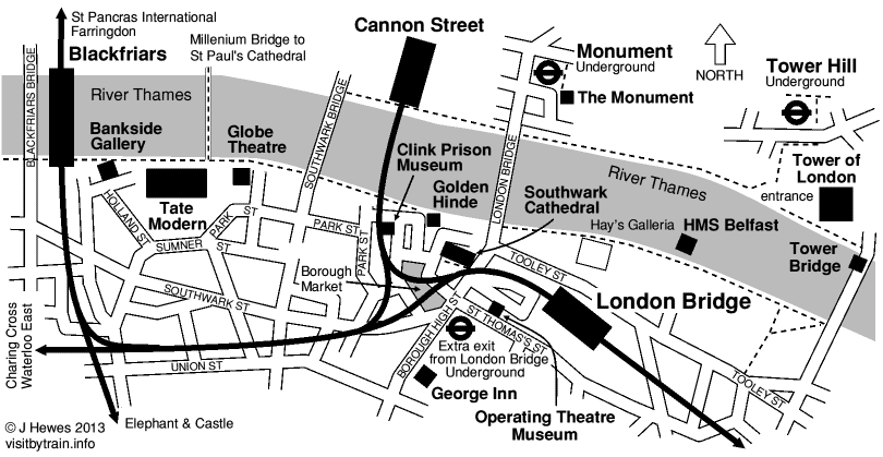 London Bridge map