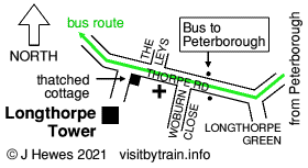 Longthorpe map