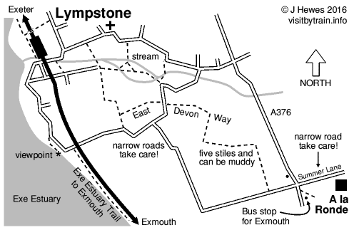 Lympstone map