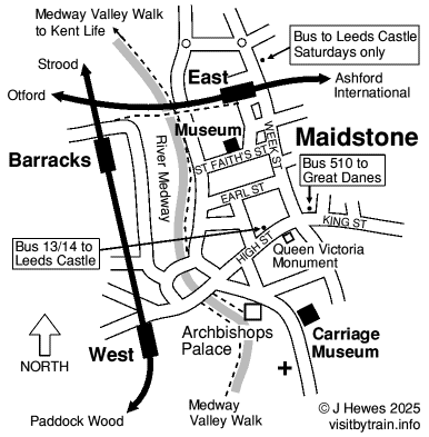 Maidstone attractions map