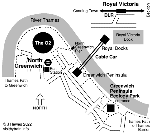 North Greenwich map