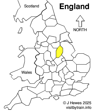 Map showing location of Nottinghamshire