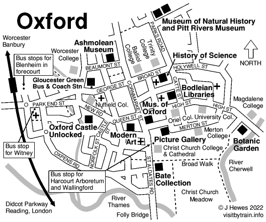 Oxford attractions map