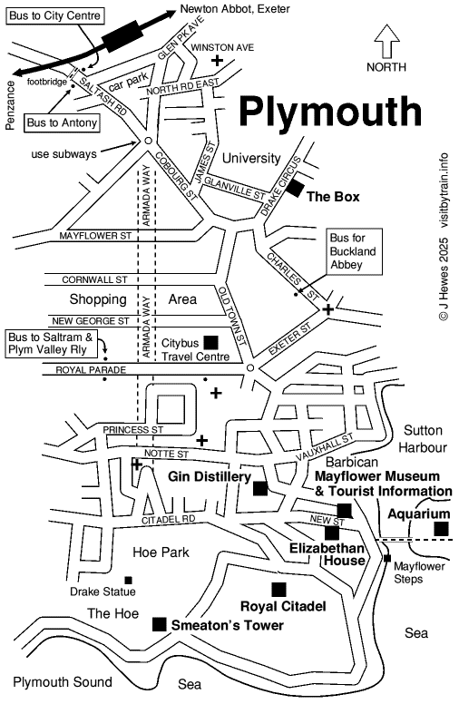 Plymouth attractions map