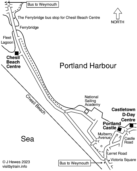 Portland and Chesil Beach map