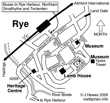 Rye attractions map