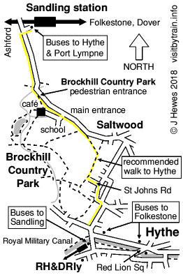Sandling and Hythe map