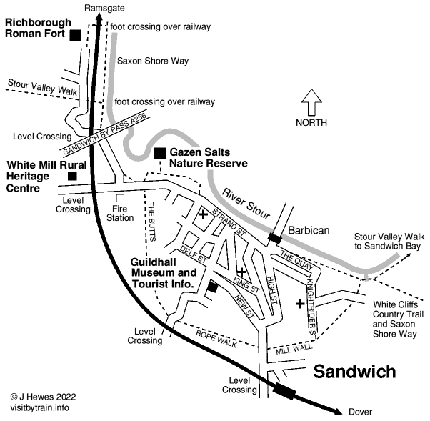 Sandwich attractions map
