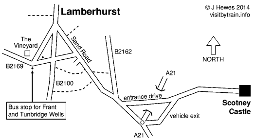 Scotney Castle map