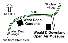 West Dean and Singleton map