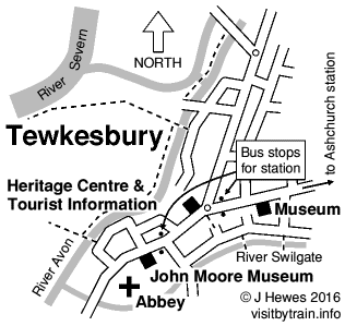 Tewkesbury map