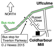 Uffculme map