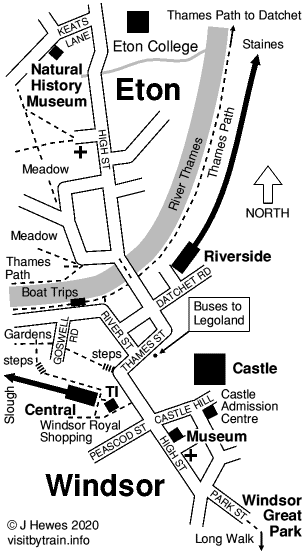 Windsor and Eton attractions map