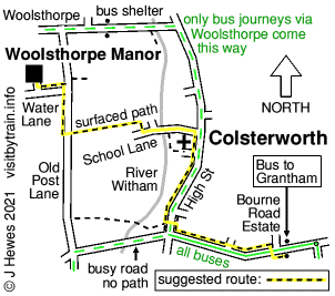 Woolsthorpe and Colsterworth map